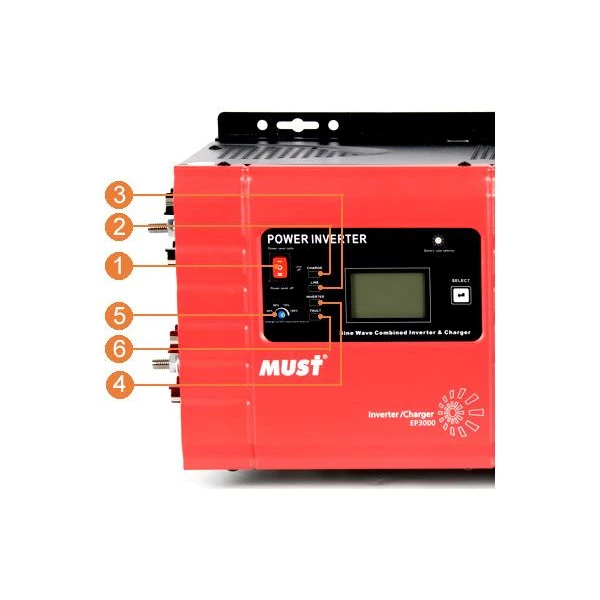 MUST EP3000 Pro Series Low Frequency Pure Sine Wave Inverter (1-6KW)